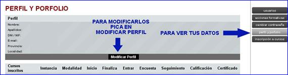 MODIFICAR perfil reducido